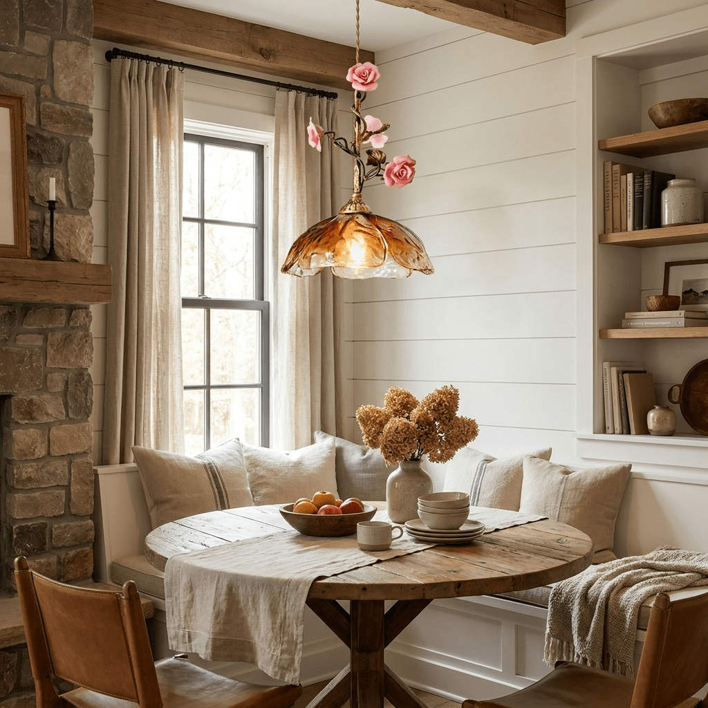 Trellis Rose Pendant Lamp