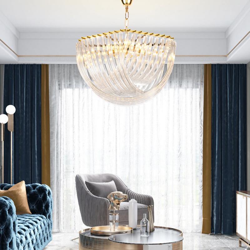 Sylnen Chandelier Clear Curved Tiered