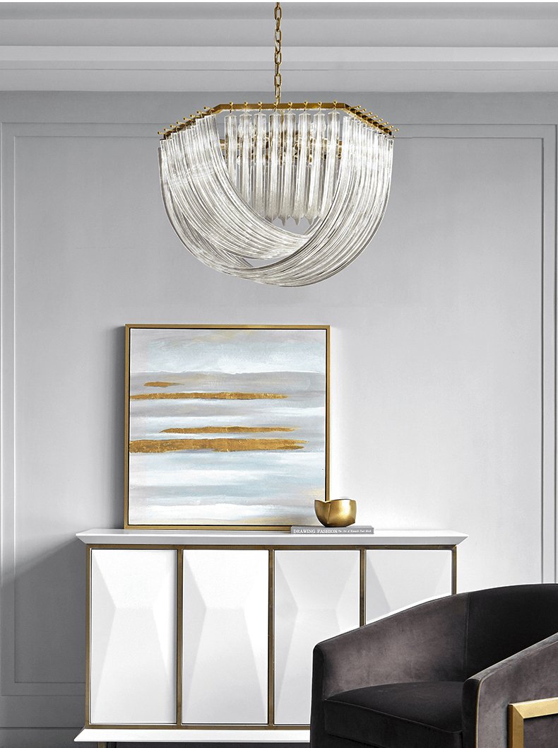 Sylnen Chandelier Clear Curved Tiered