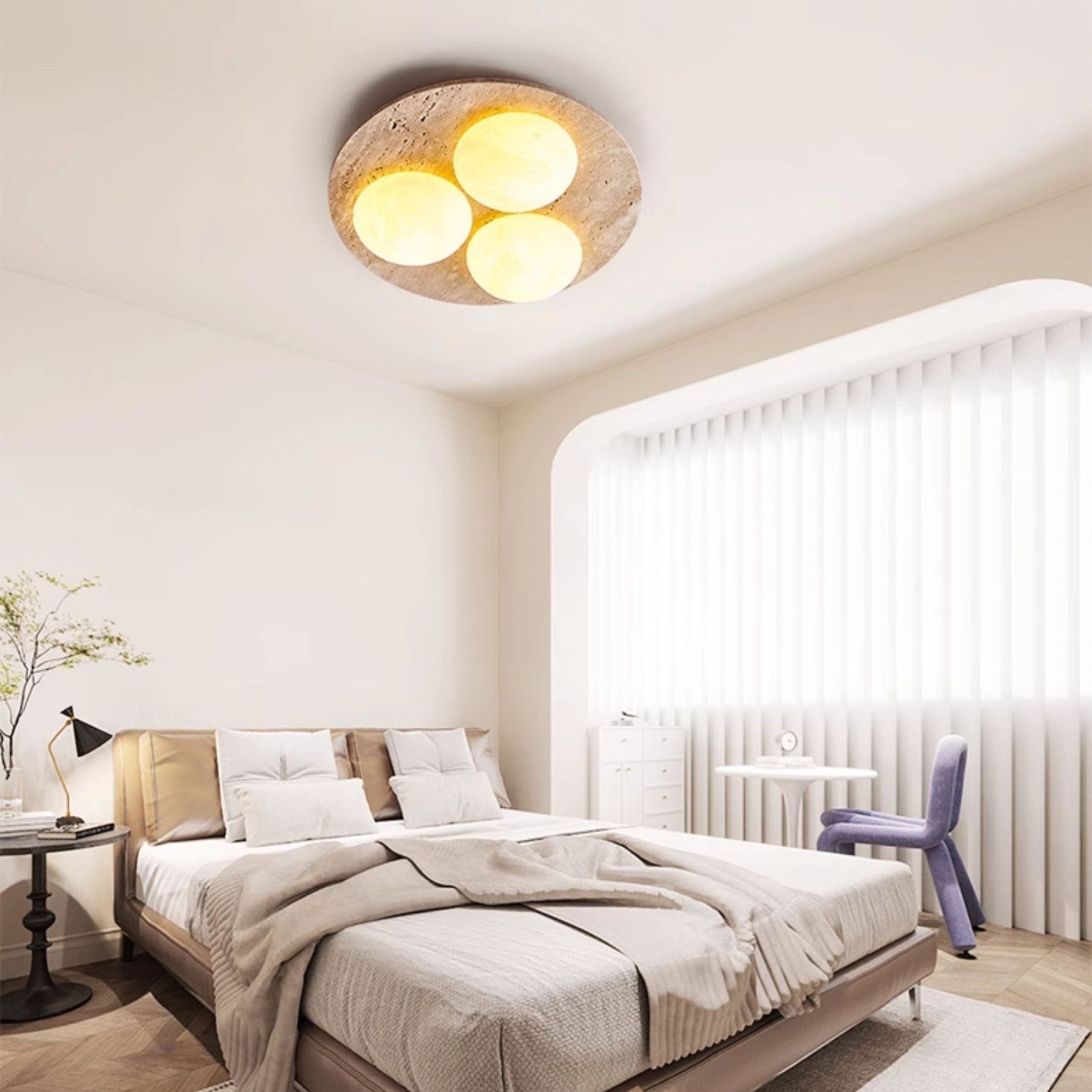 Trio Travertine Ceiling Light