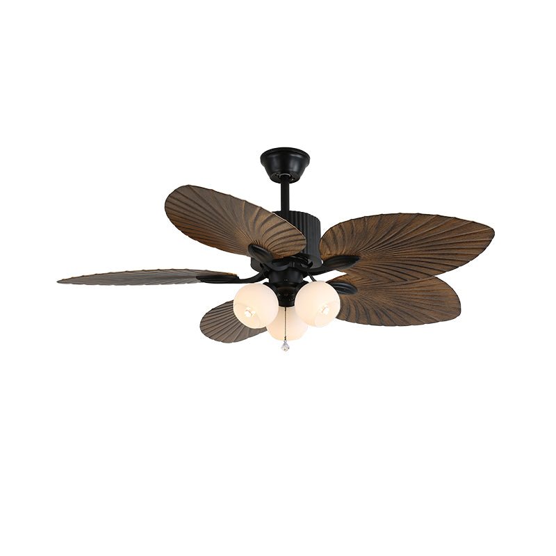 Celiira Tropical Glass Ceiling Fan Light