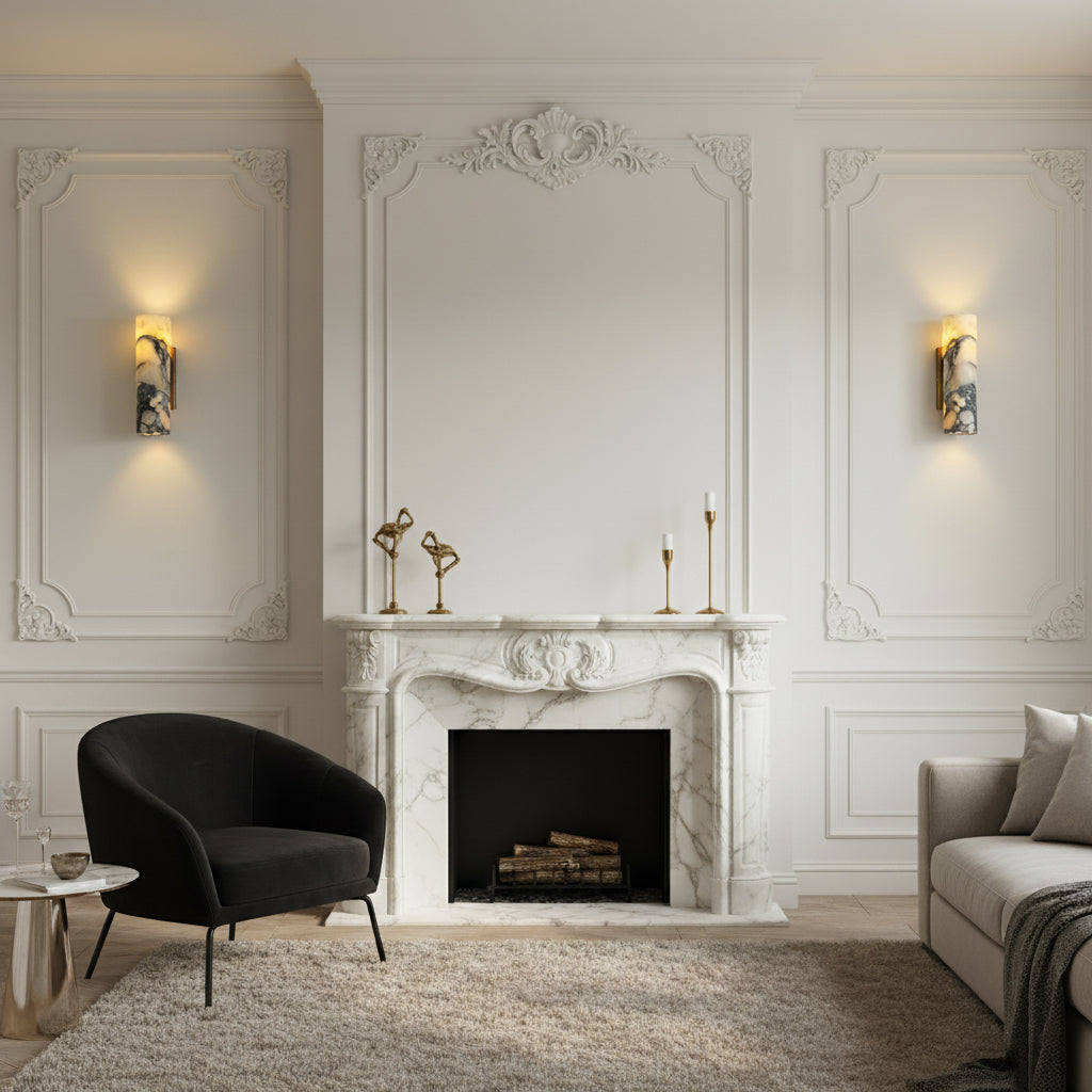 Oakfield Tubular Marble Indoor Wall Light