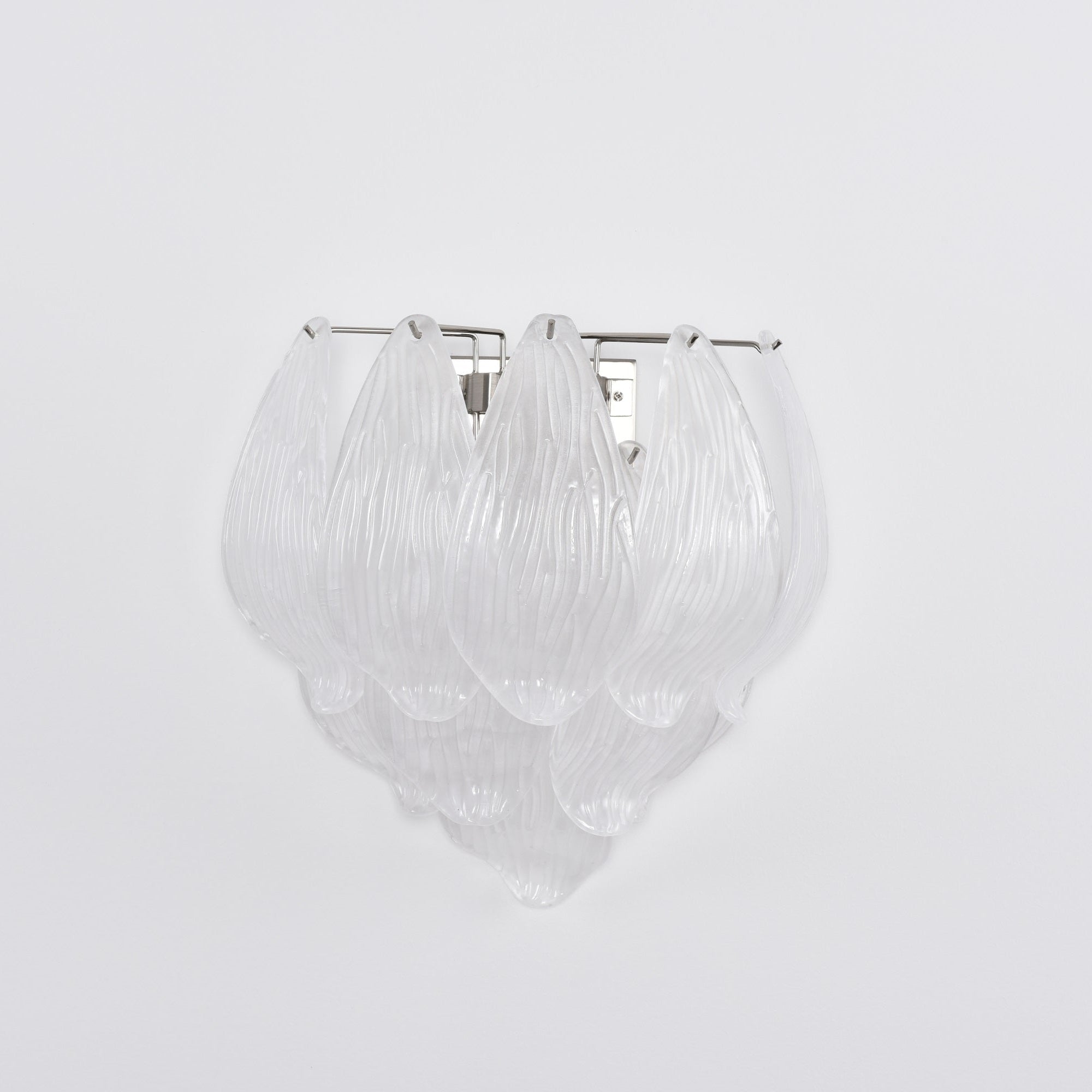 Lioriniella Wall Lamp Murano Glass Petal Frosted Cascading