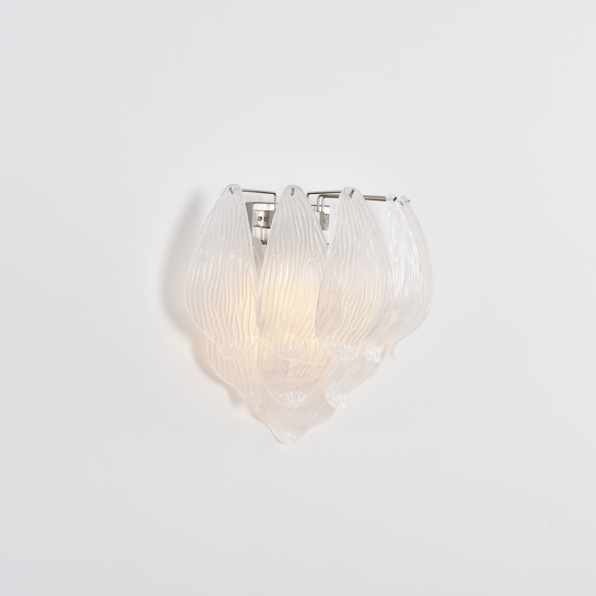 Lioriniella Wall Lamp Murano Glass Petal Frosted Cascading