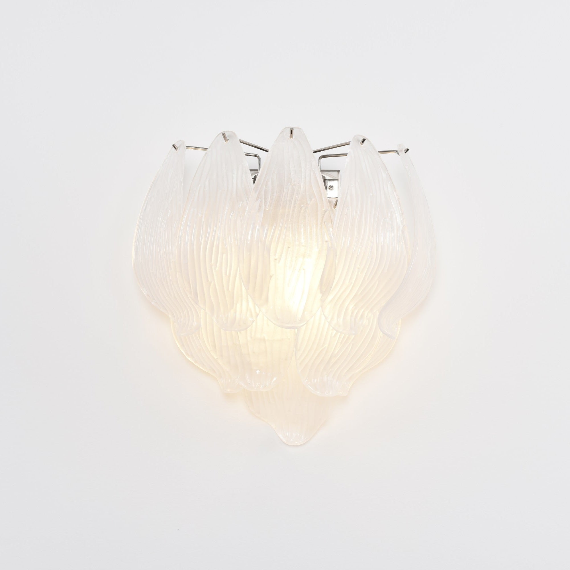 Lioriniella Wall Lamp Murano Glass Petal Frosted Cascading