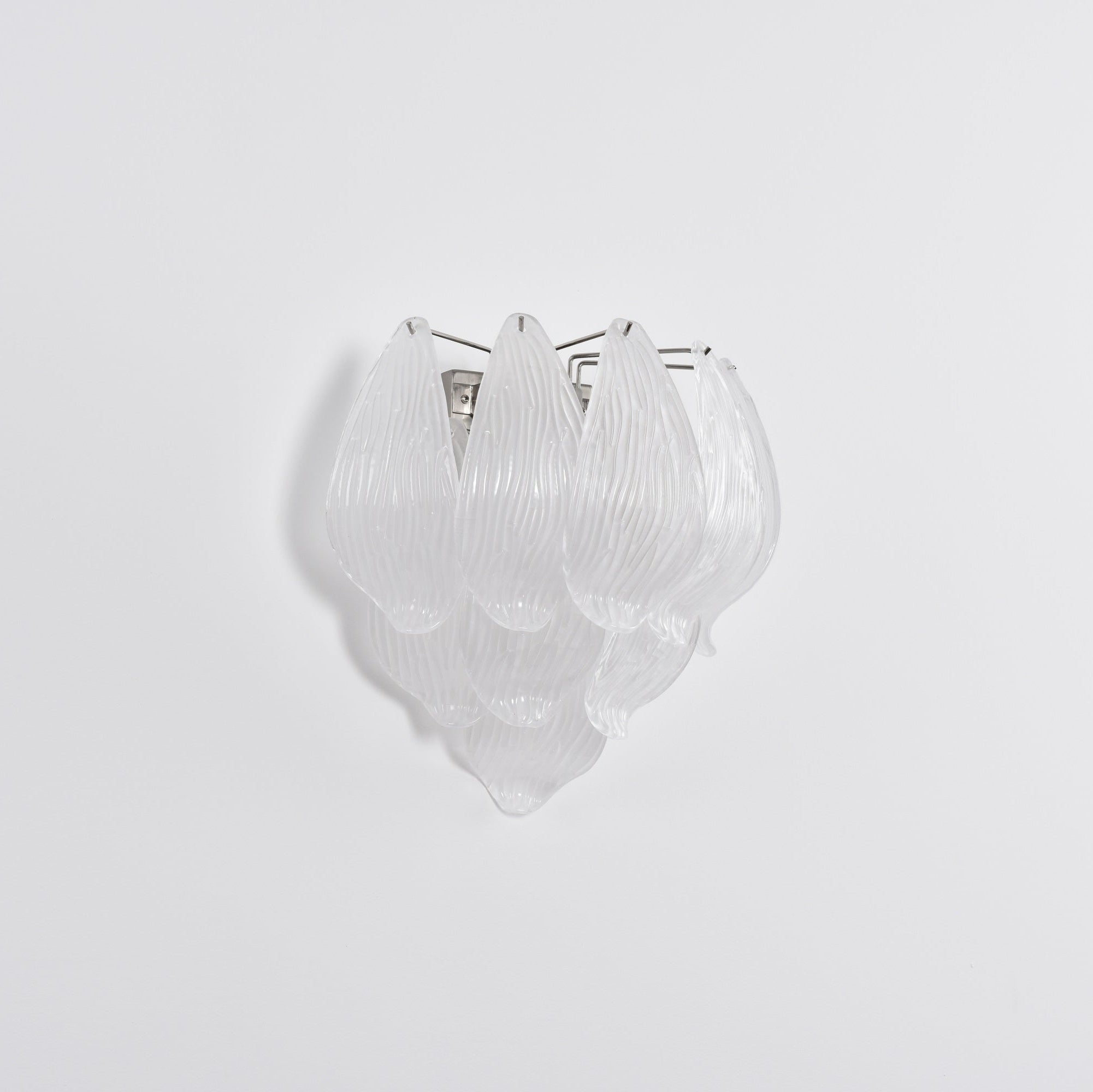 Lioriniella Wall Lamp Murano Glass Petal Frosted Cascading