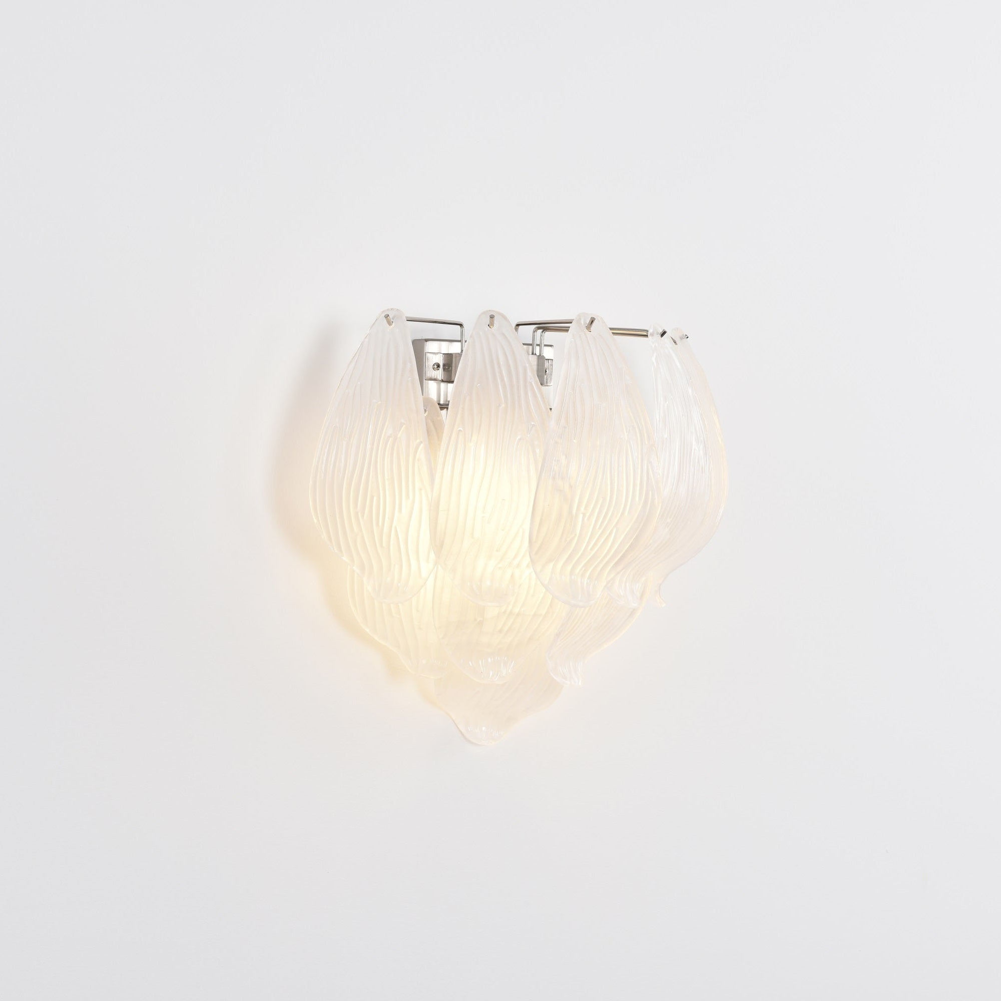 Lioriniella Wall Lamp Murano Glass Petal Frosted Cascading
