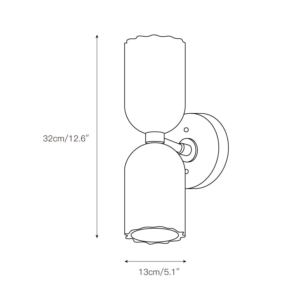 Uraeeth Modern Minimalist Double Brass Alabaster Wall Lamp