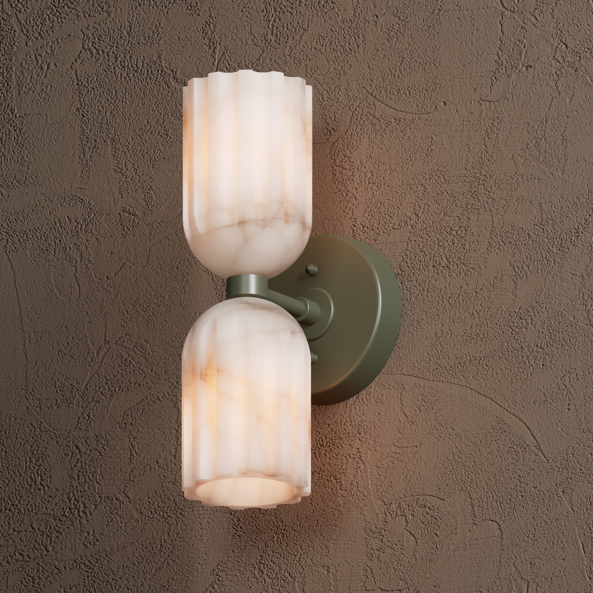 Uraeeth Modern Minimalist Double Brass Alabaster Wall Lamp