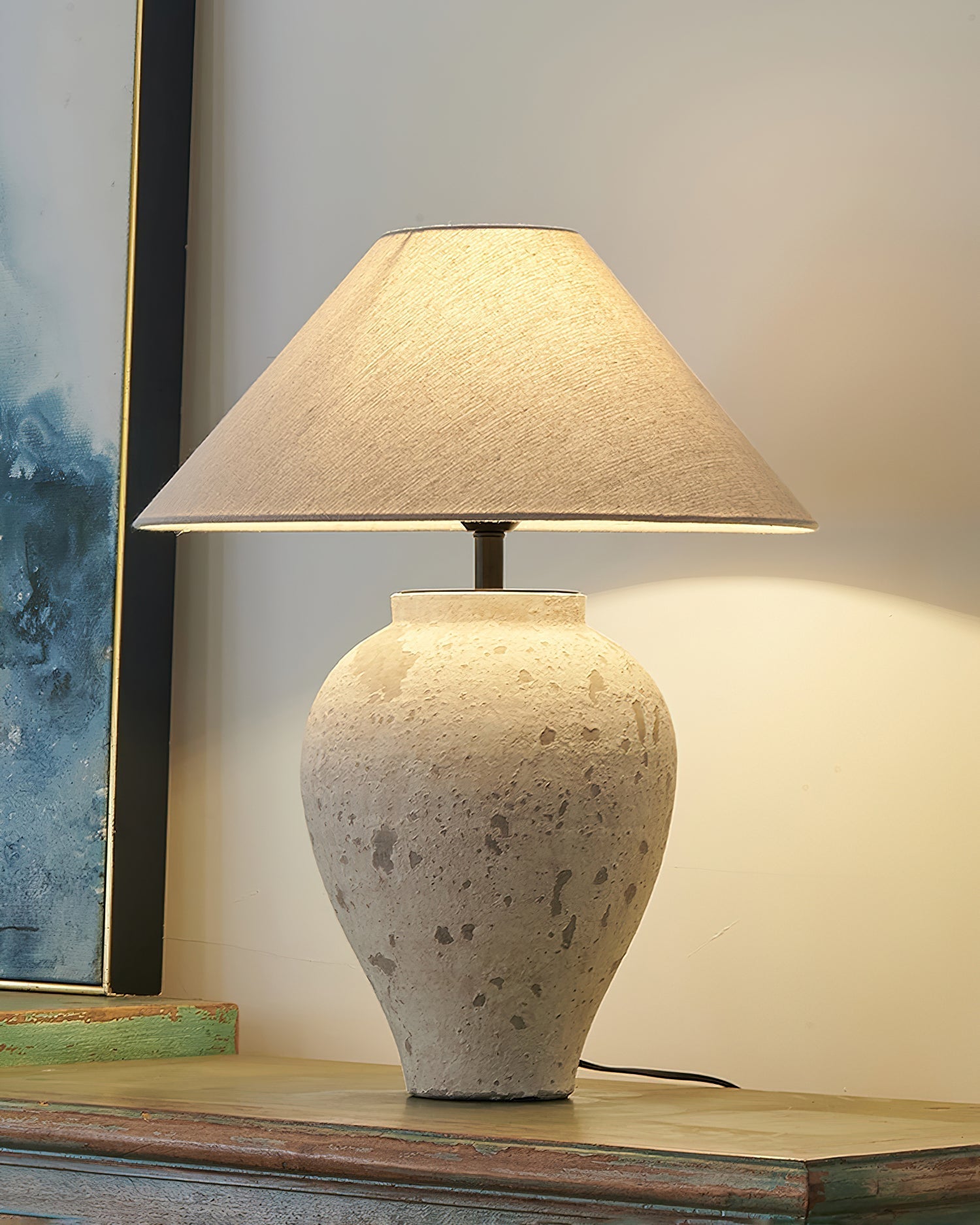 Solix Ceramics Fabric Table Lamp