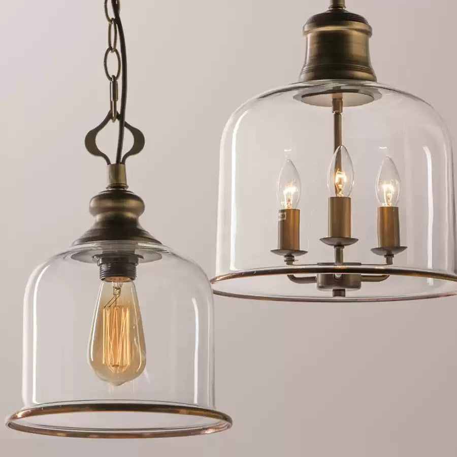 Sysolion Vintage Elegance Glass Pendant Lamp