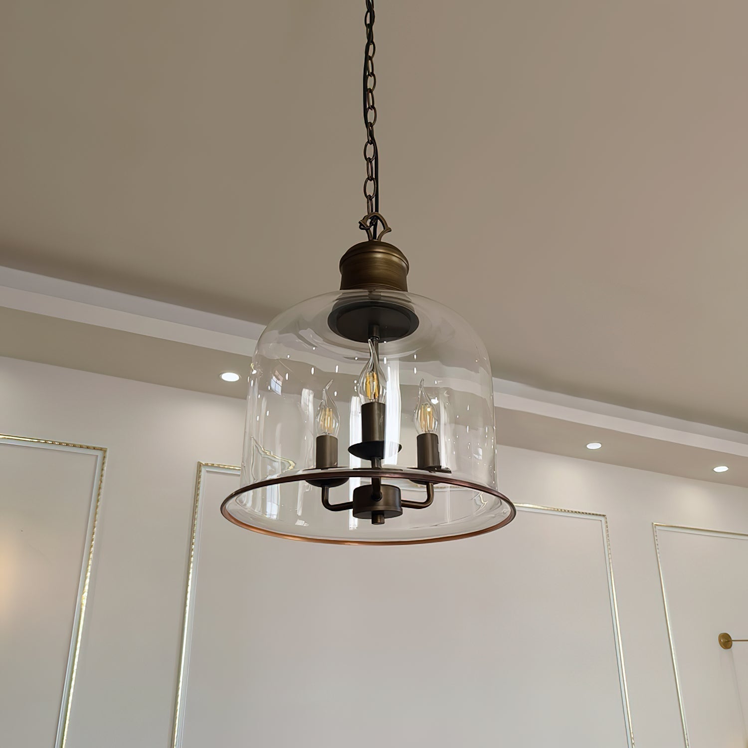 Sysolion Vintage Elegance Glass Pendant Lamp