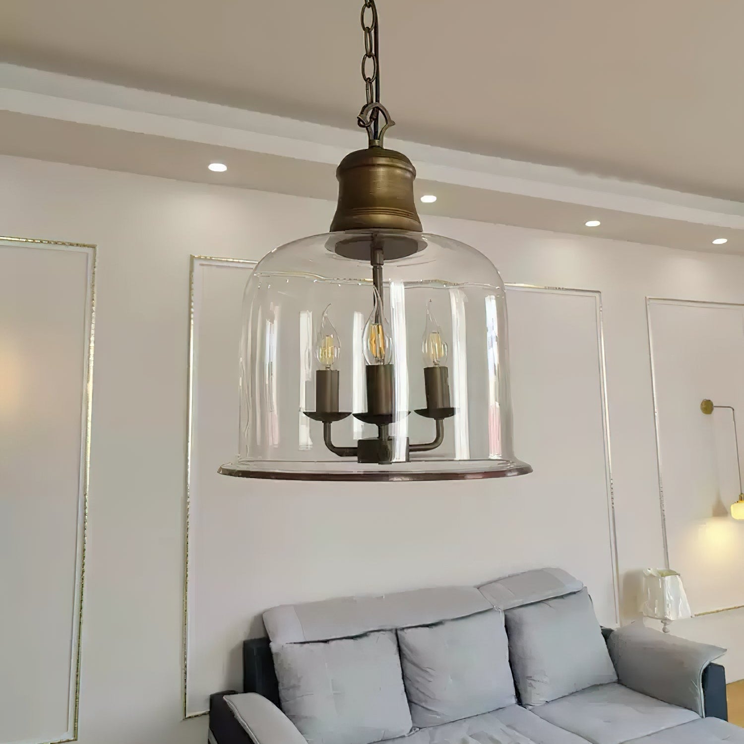 Sysolion Vintage Elegance Glass Pendant Lamp