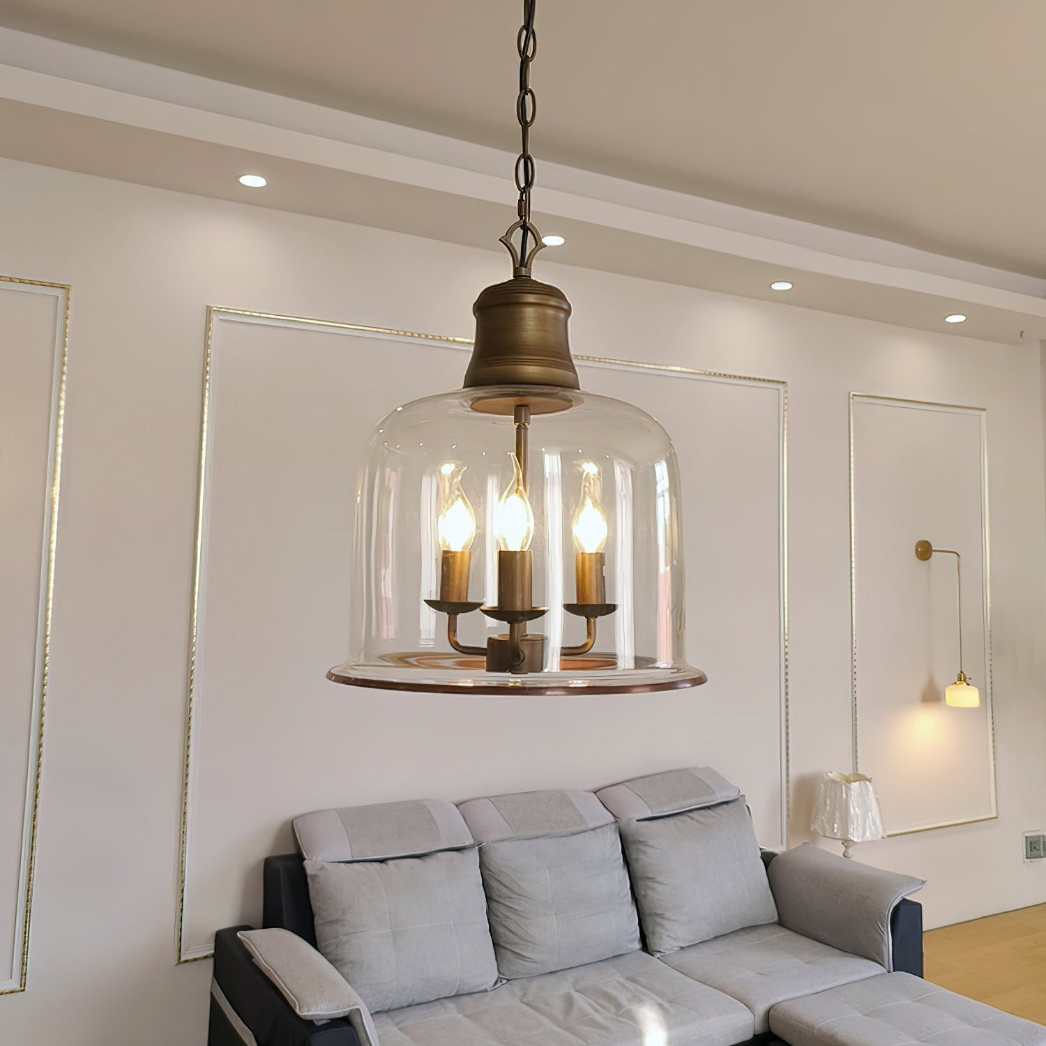 Sysolion Vintage Elegance Glass Pendant Lamp
