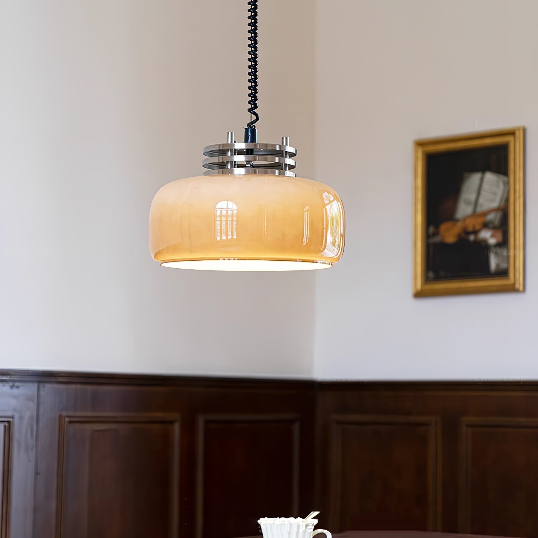 Quorin Glass Industrial Pendant Lamp