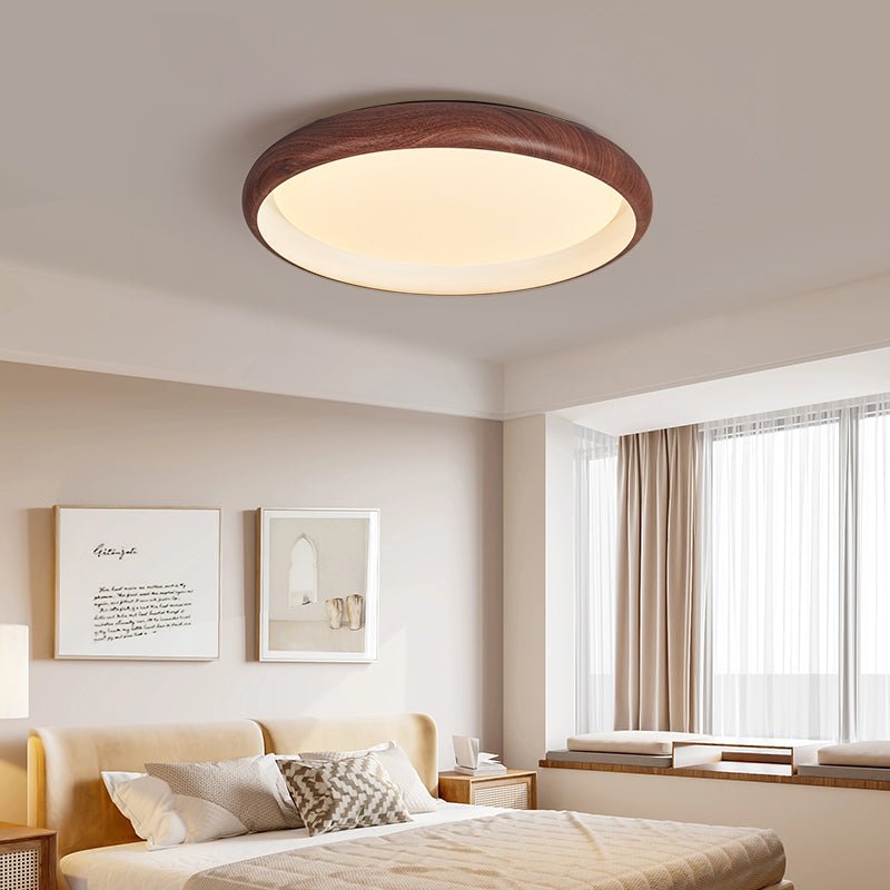 Zesolis Modern Minimalist Walnut Ceiling Light