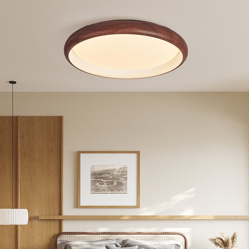 Zesolis Modern Minimalist Walnut Ceiling Light