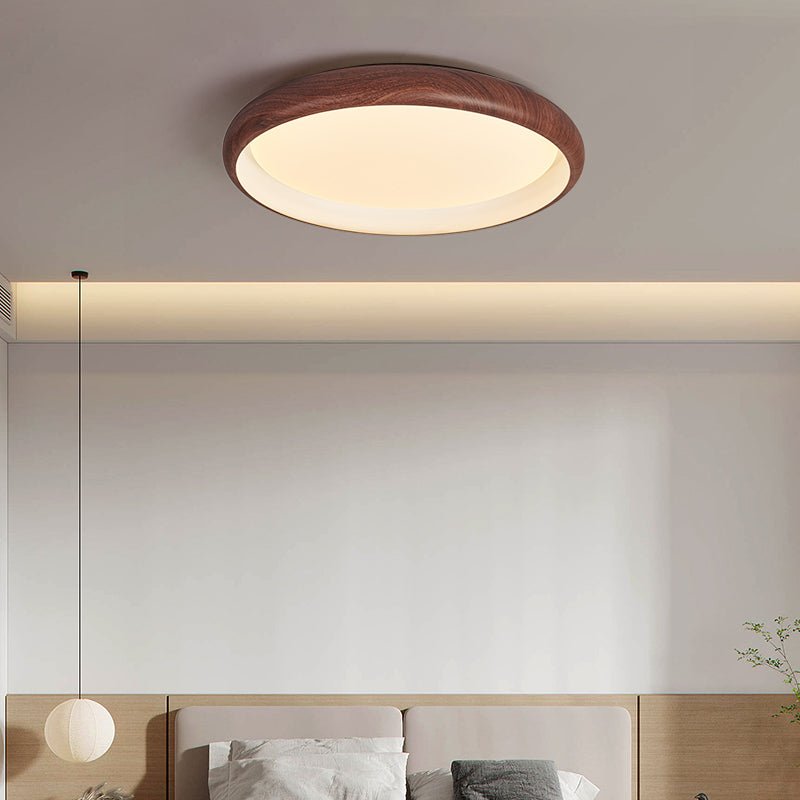 Zesolis Modern Minimalist Walnut Ceiling Light