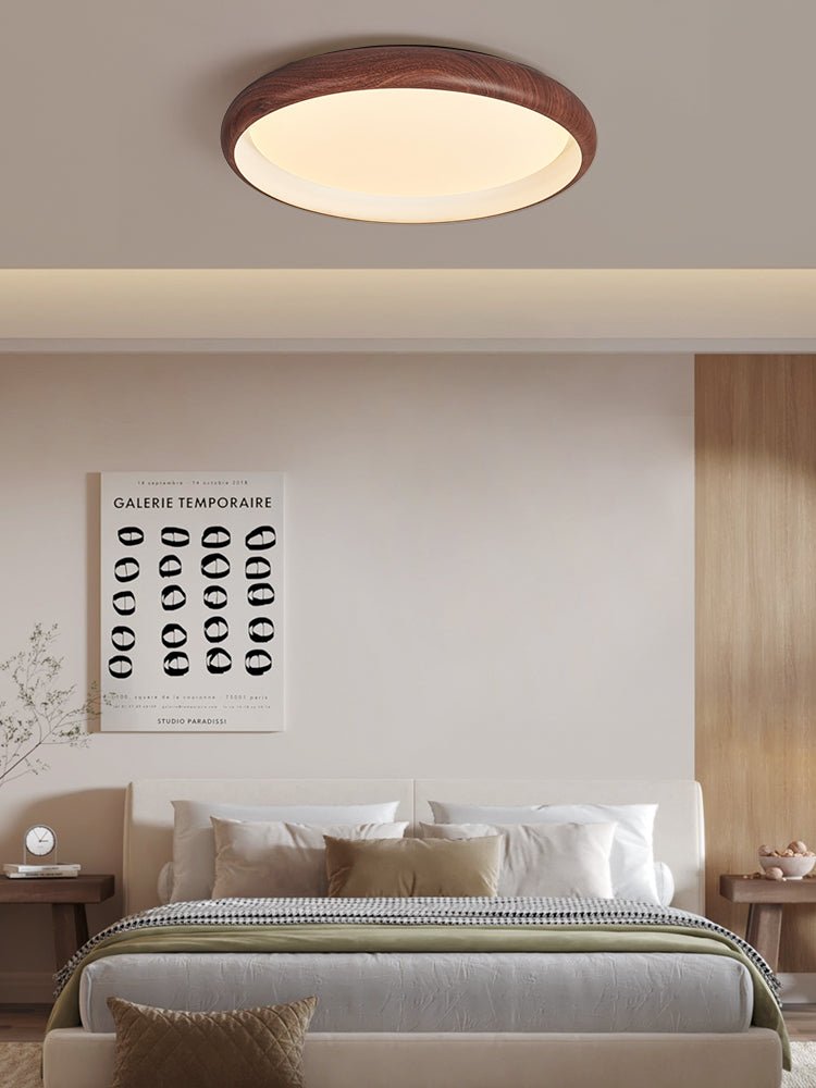 Zesolis Modern Minimalist Walnut Ceiling Light