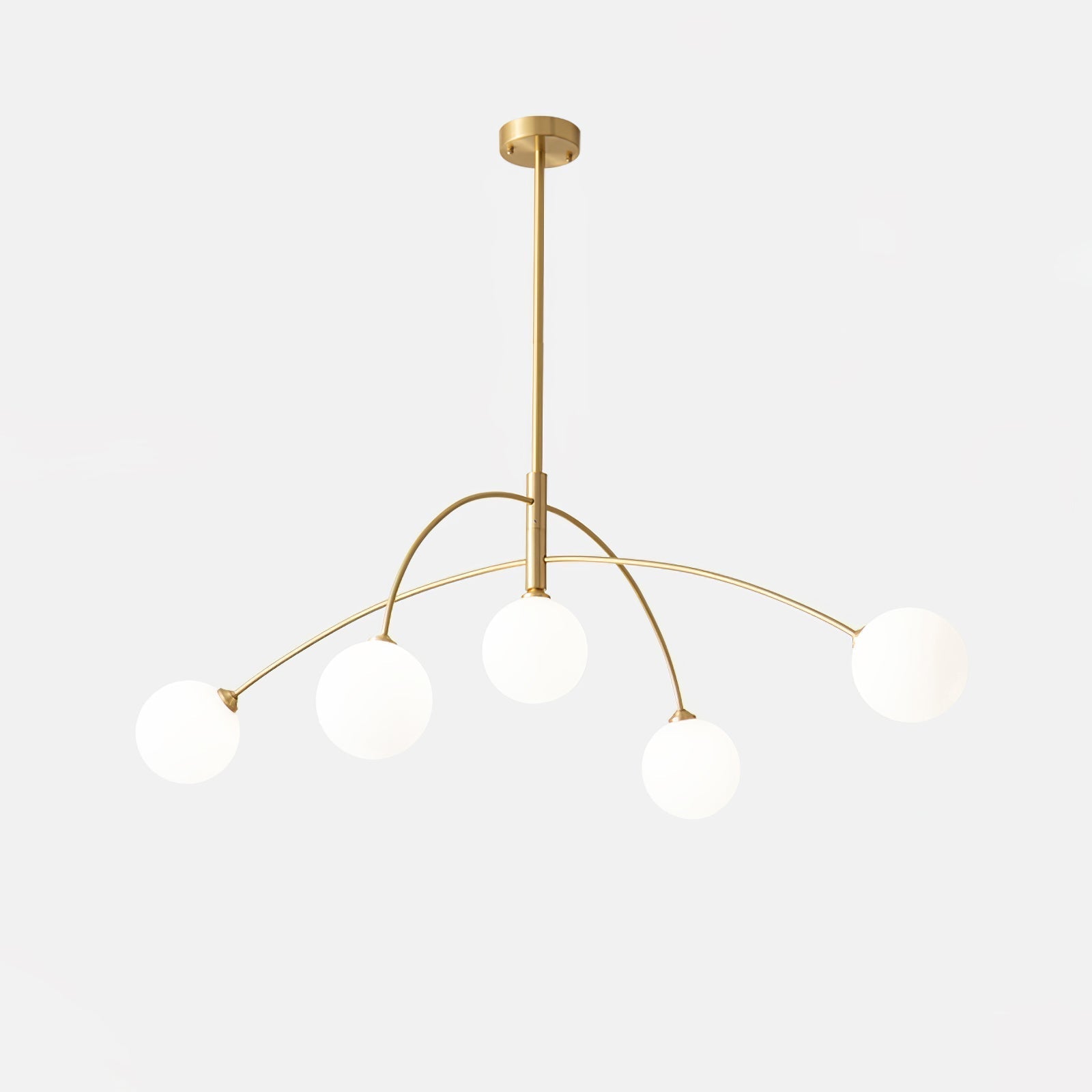Orieliel Chandelier Valentina Arc Brass Elegant