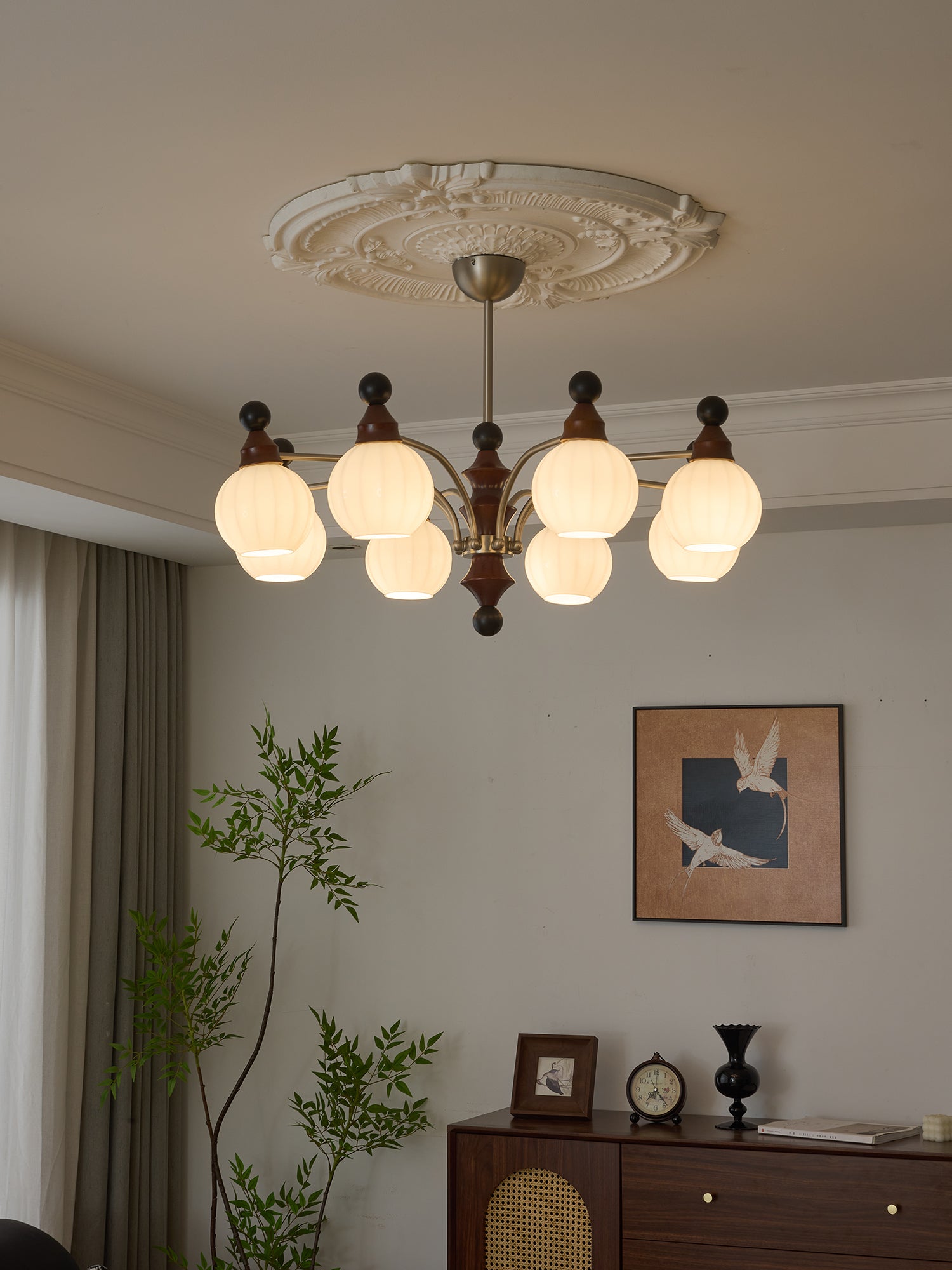 Zosilara Traditional Elegance Wood Chandelier