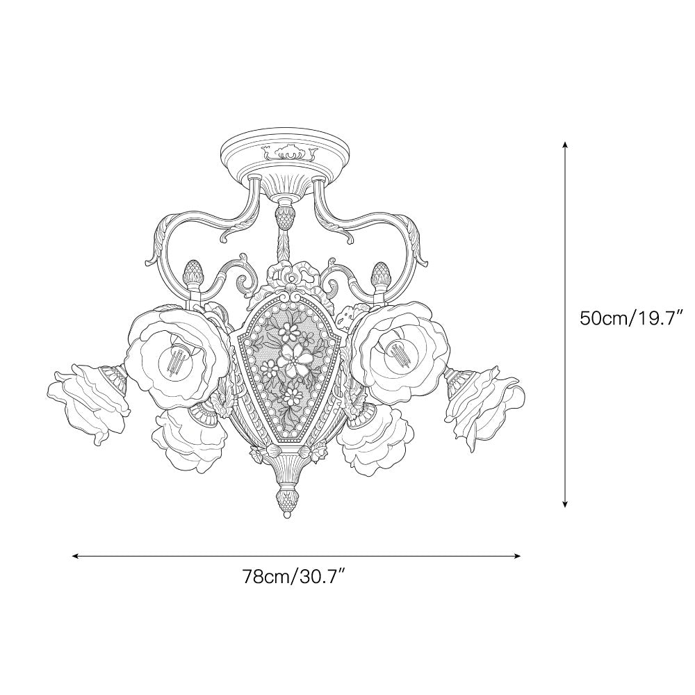 Rivaella Semi-Flush Mount Light