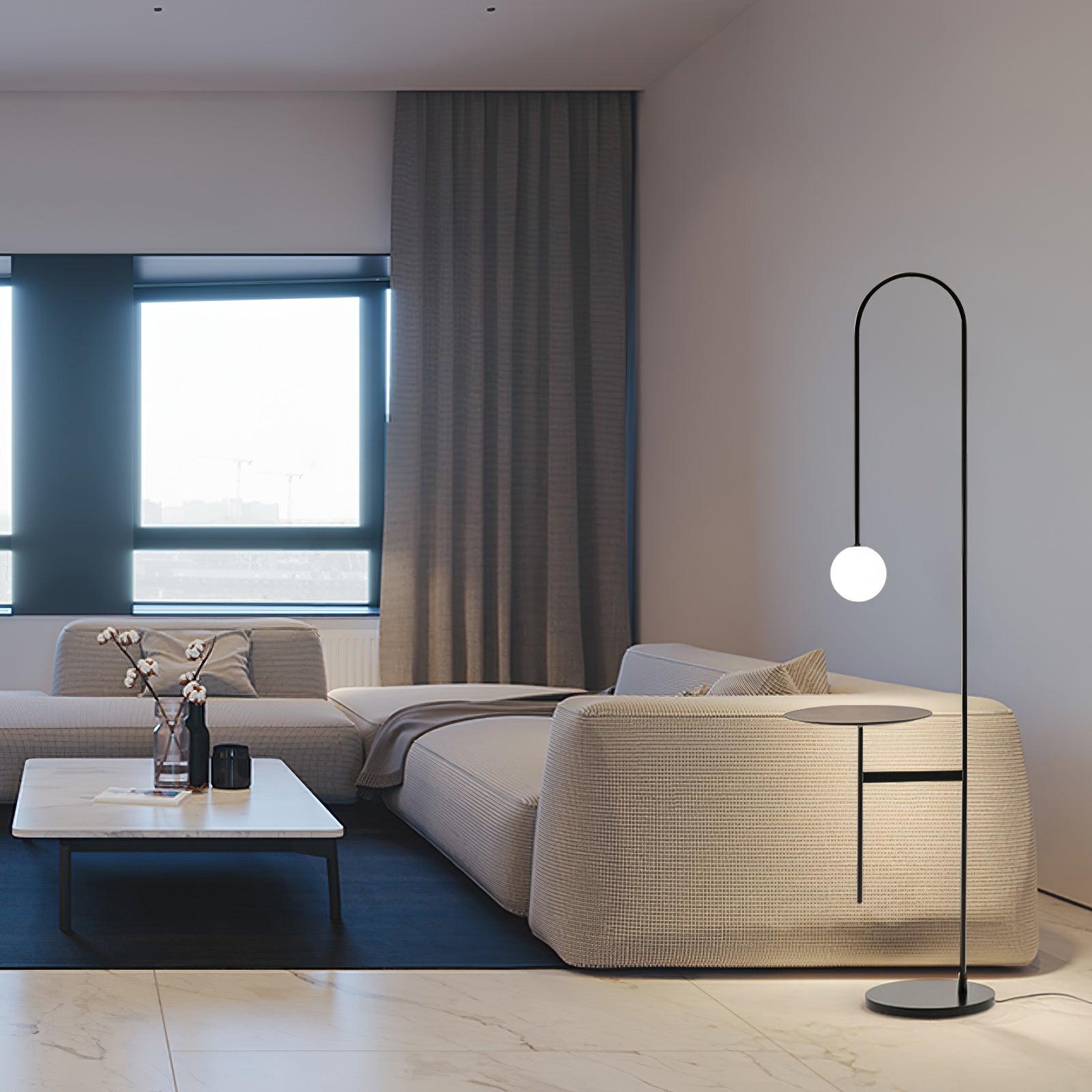 Celonce Glass Minimalist Floor Lamp