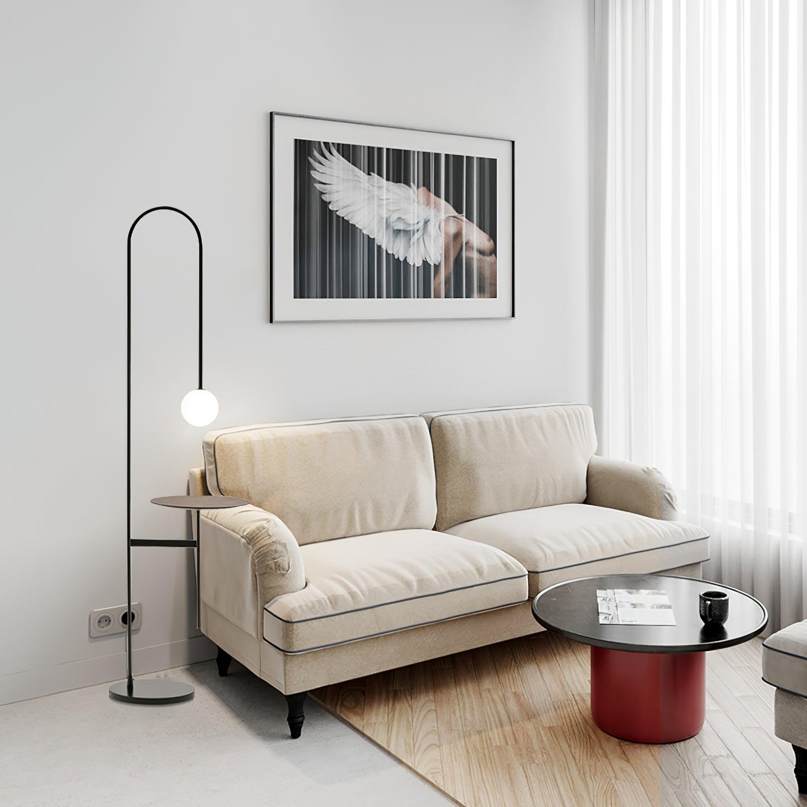 Celonce Glass Minimalist Floor Lamp