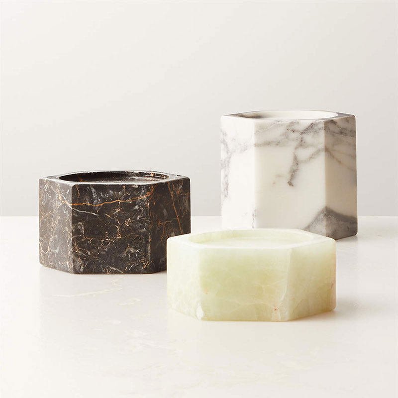 Marbryn Cube Marble Candle Holder