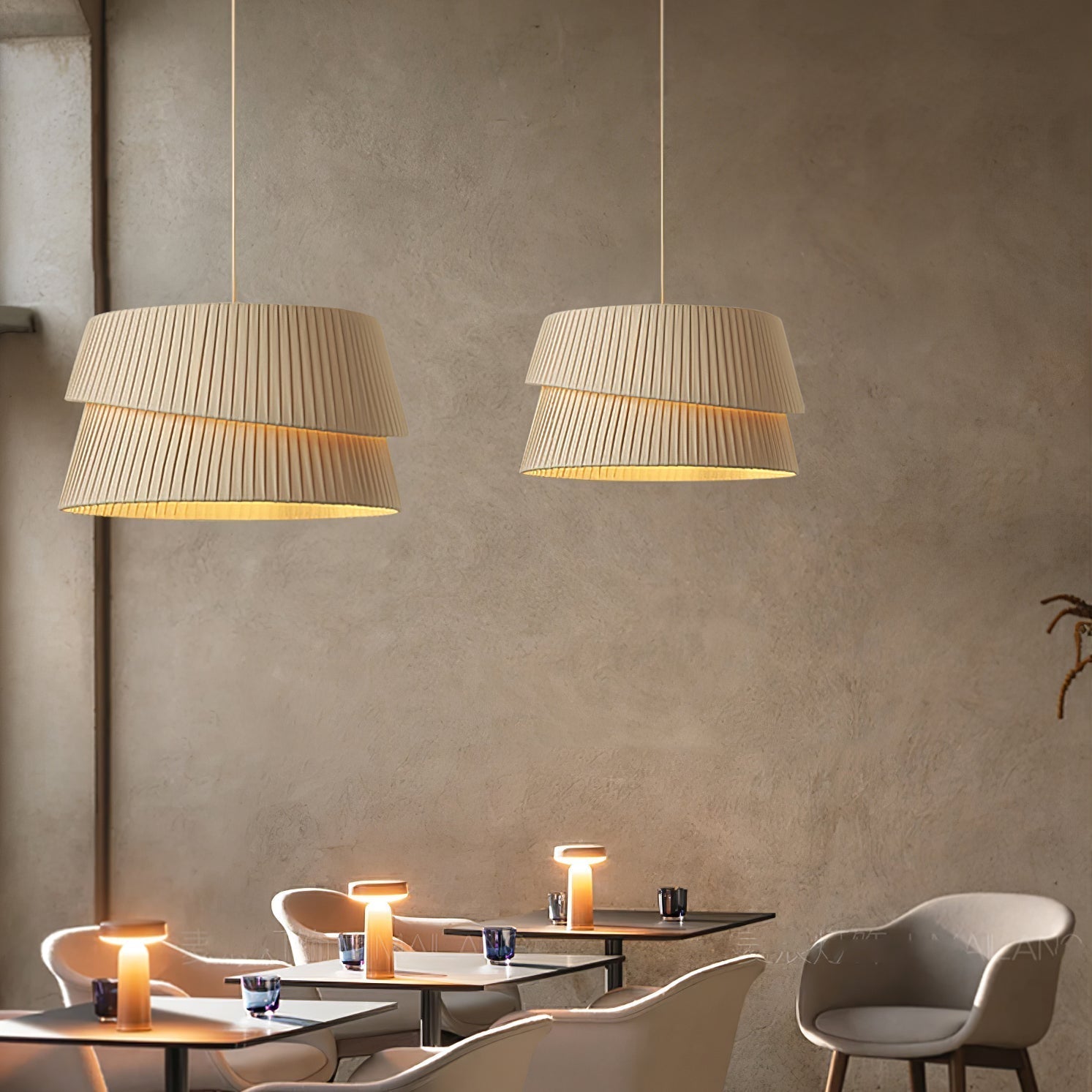 Ilira PremiumElegance Twist Fabric Pendant Lamp