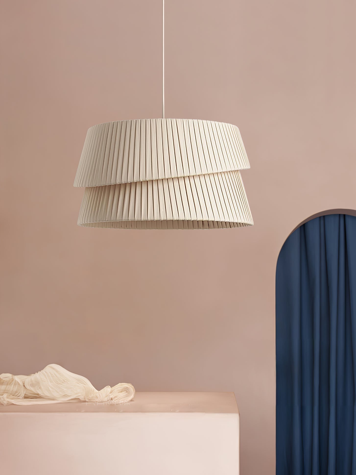 Ilira PremiumElegance Twist Fabric Pendant Lamp