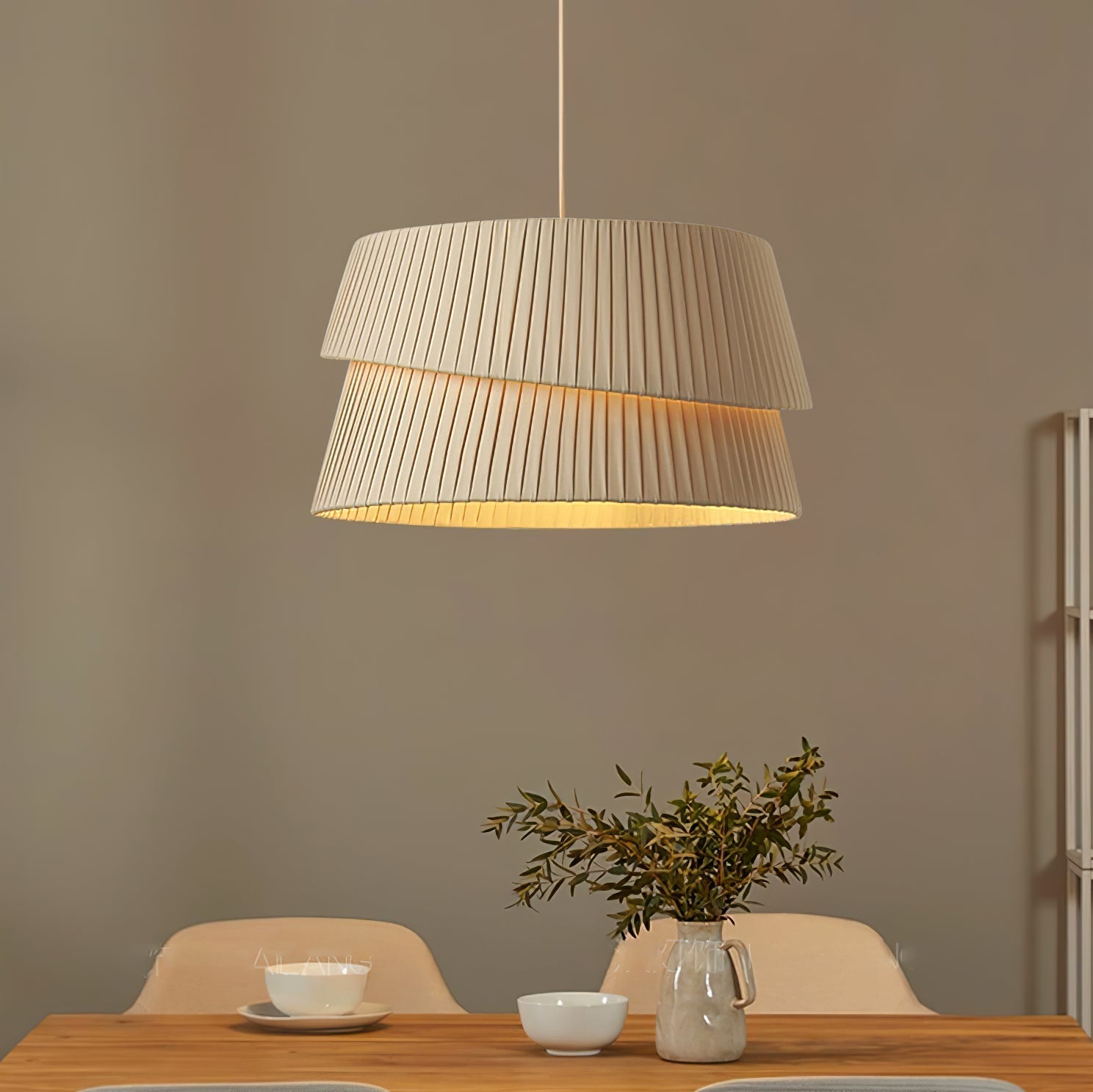 Ilira PremiumElegance Twist Fabric Pendant Lamp