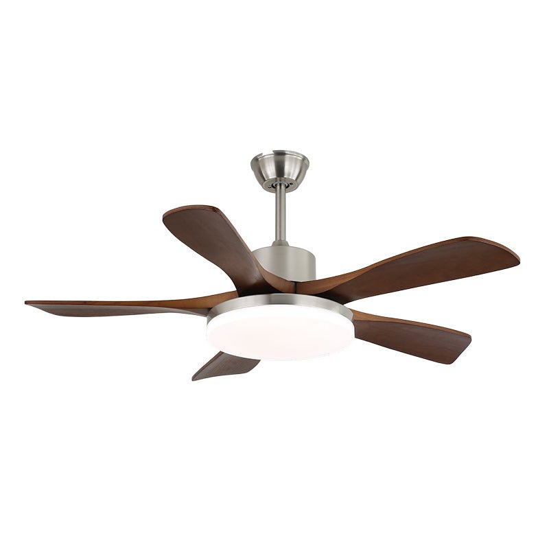 Elveora Modern Brass Wood Ceiling Fan Light
