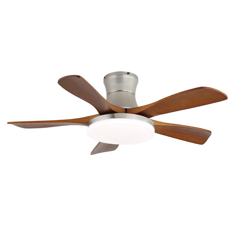 Elveora Modern Brass Wood Ceiling Fan Light