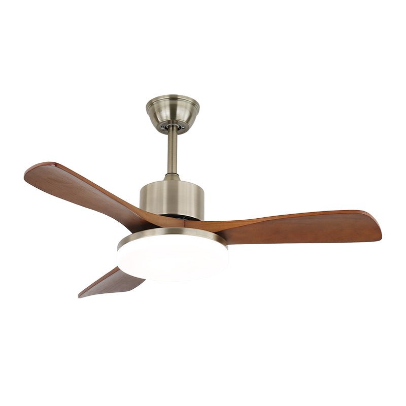 Elveora Modern Brass Wood Ceiling Fan Light