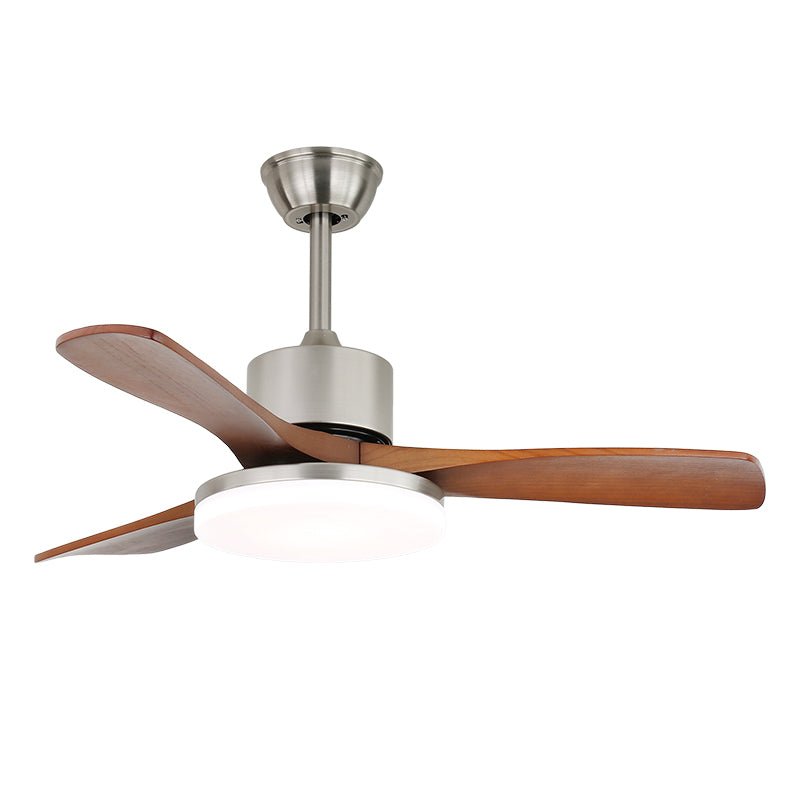 Elveora Modern Brass Wood Ceiling Fan Light