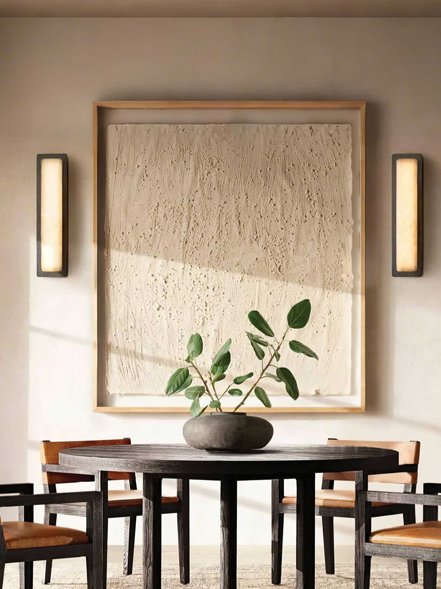 Ollore Linear Alabaster Wall Light - Neutral Decor