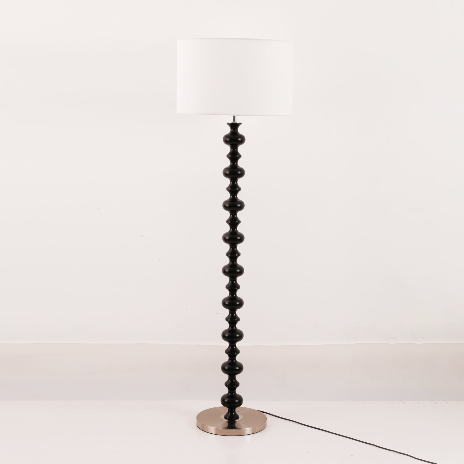 Eloisen Wood Fabric Minimalistic Floor Lamp