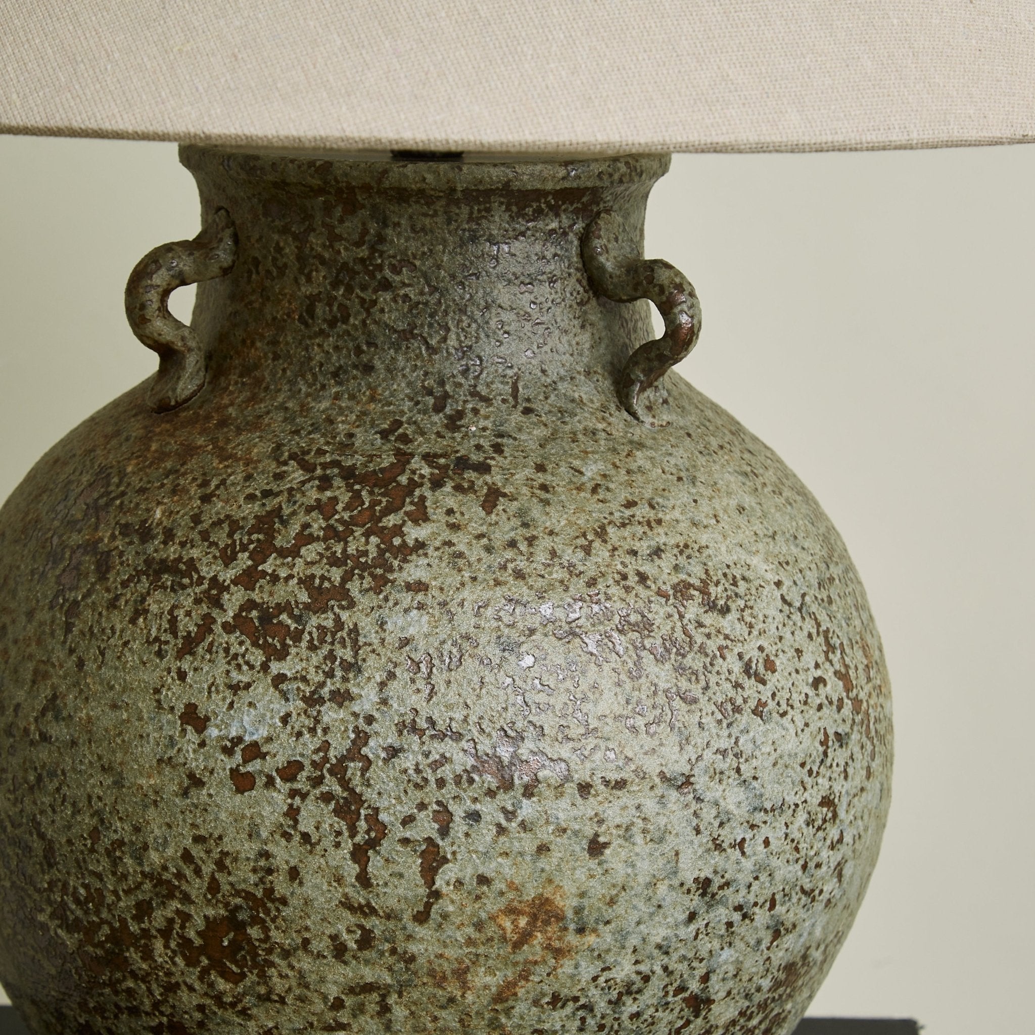 Doria Verdigris Handle Table Lamp