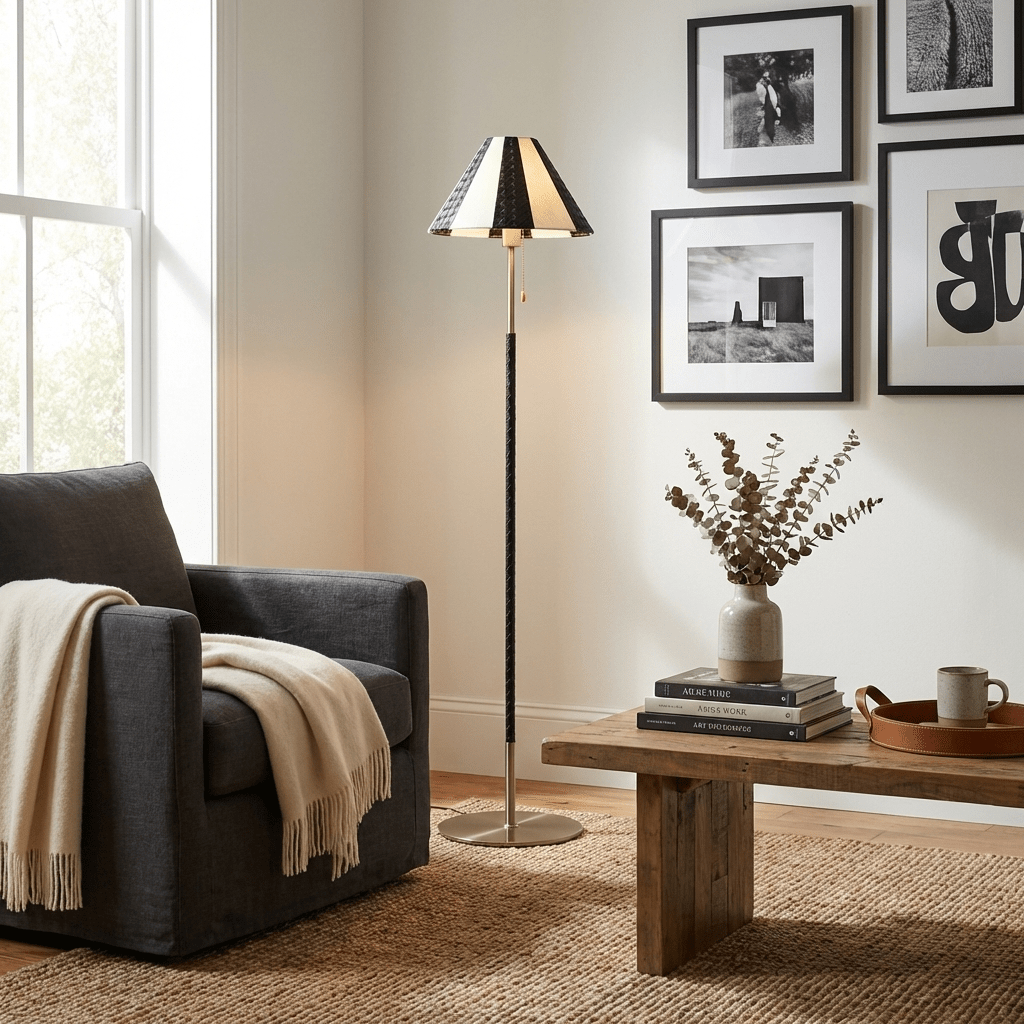 Avenoette Verona Striped Floor Lamp
