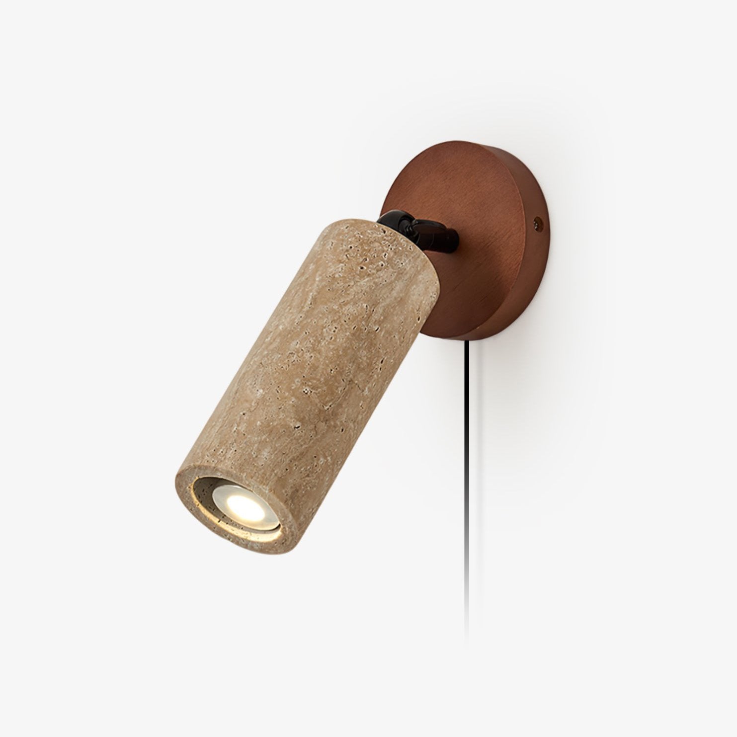 Cesilyra Swivel Cylinder Travertine Wall Light