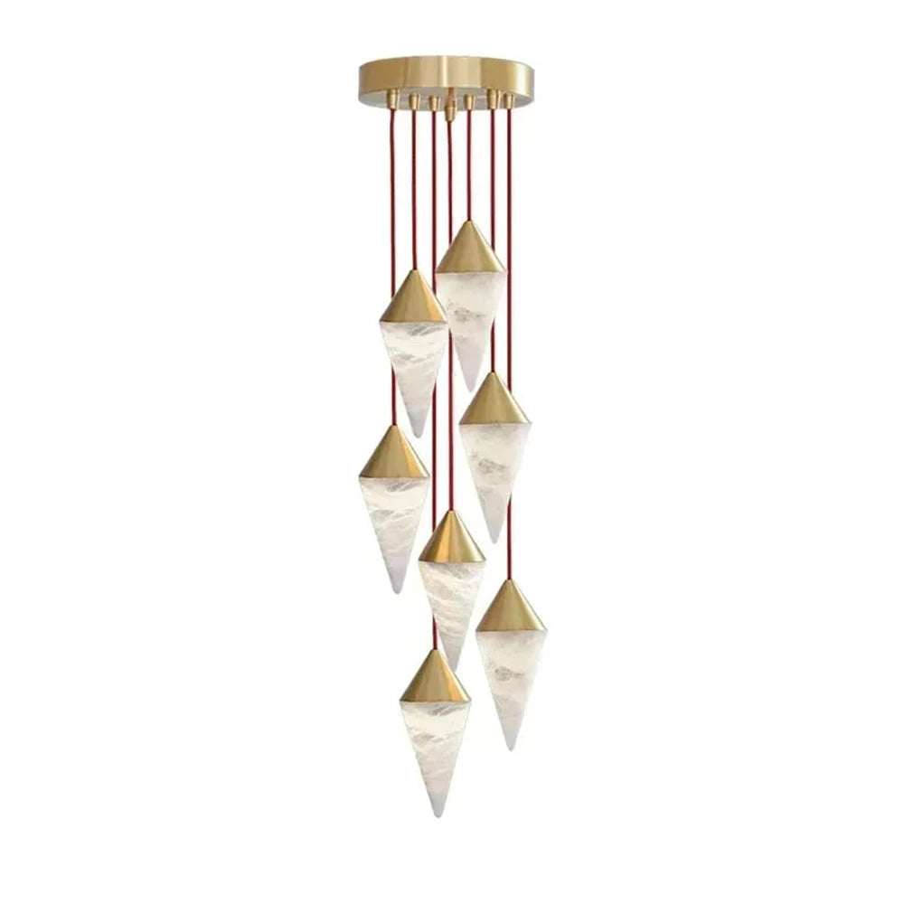 Ilverford Faceted Alabaster Drop Chandelier