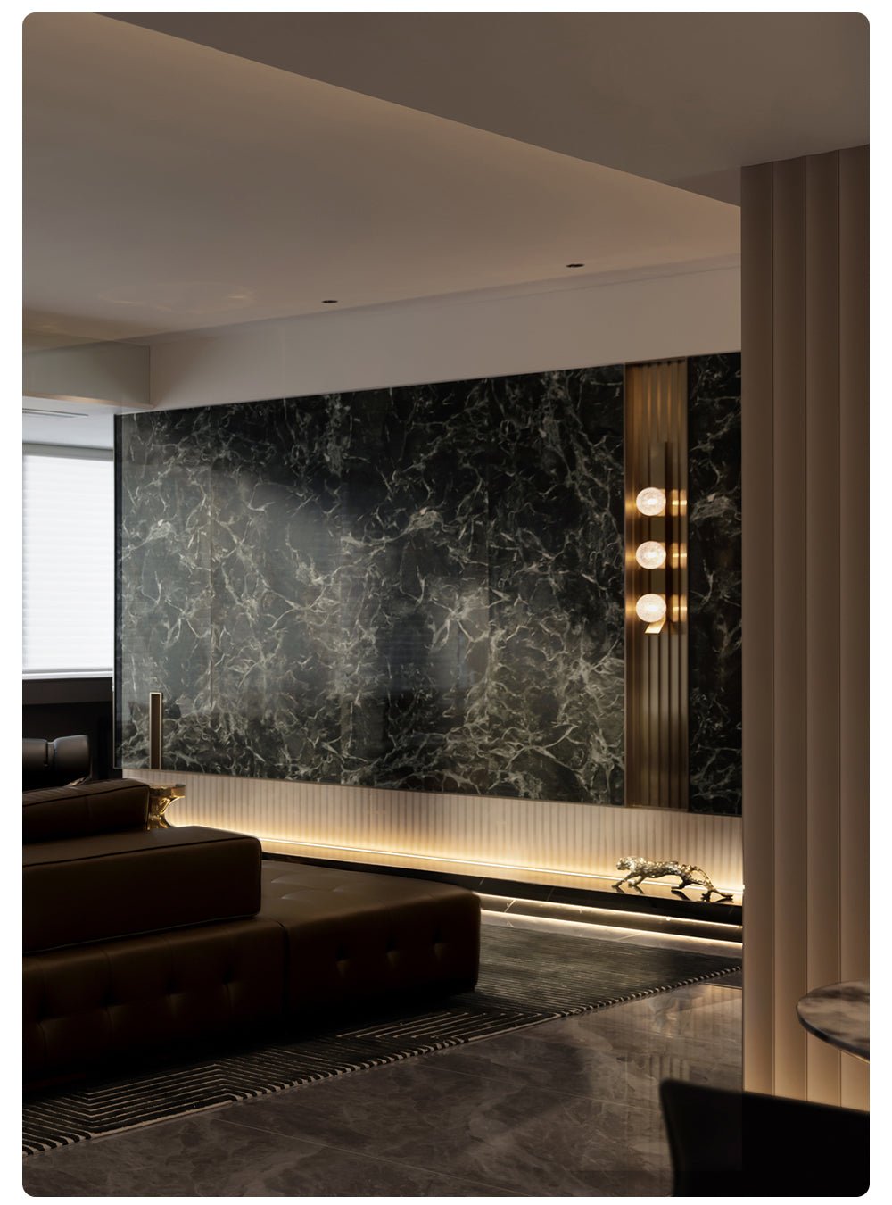 Teriivelle Vertical Orb Wall Sconce