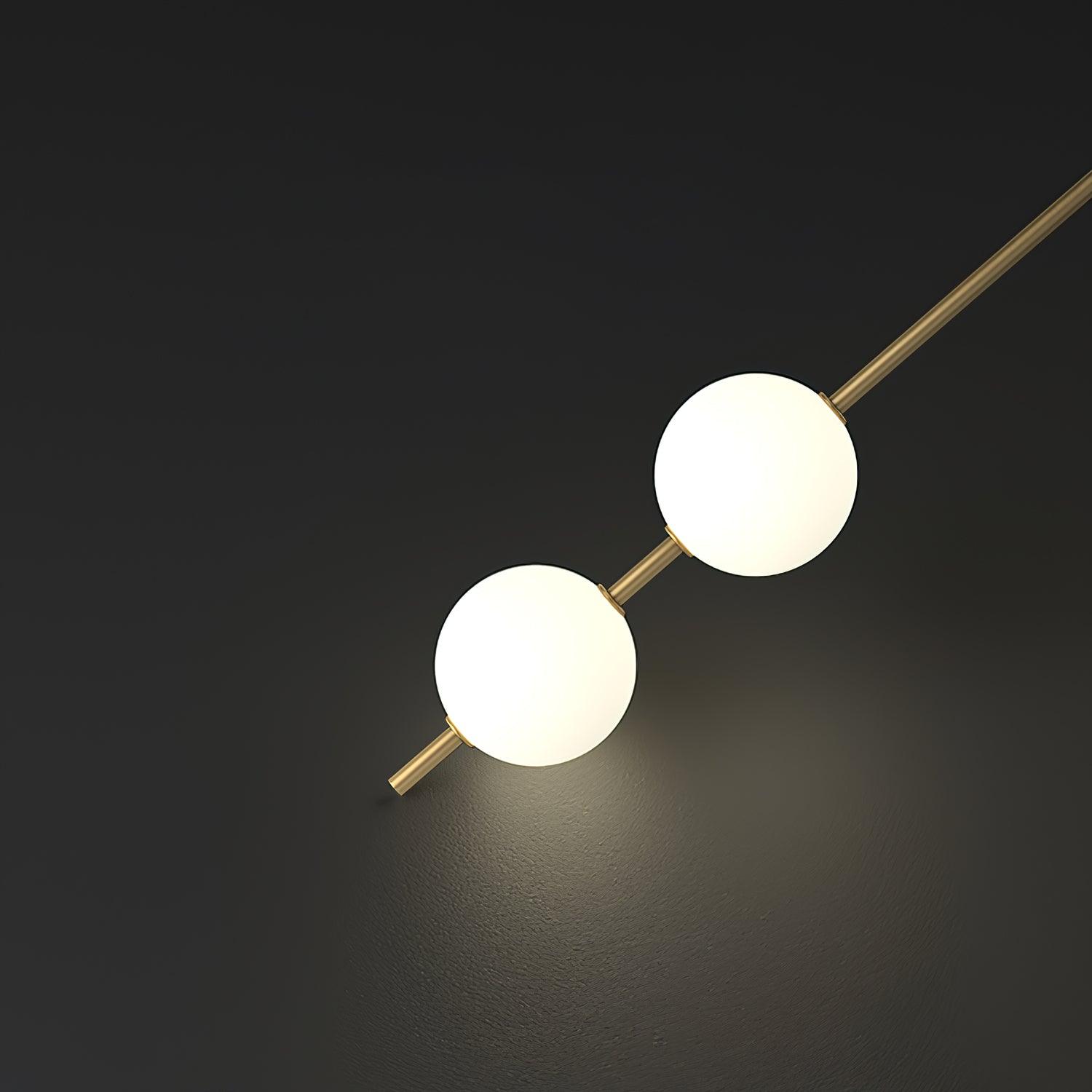 Lustra Wall Lamp Vertical Balls Brass