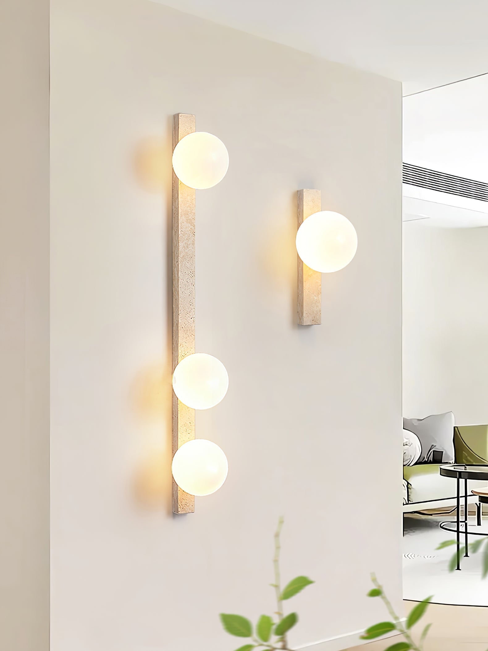 Valoaria Travertine Wall Light
