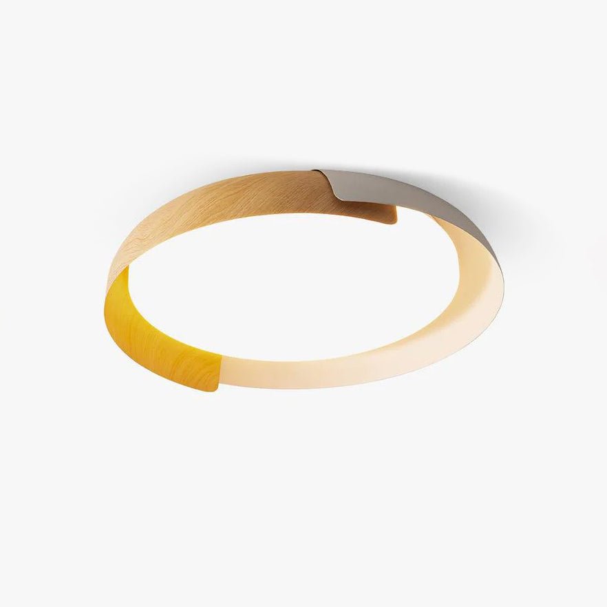 Nomino Ceiling Lamp Round Acrylic Wood Soft Minimalist