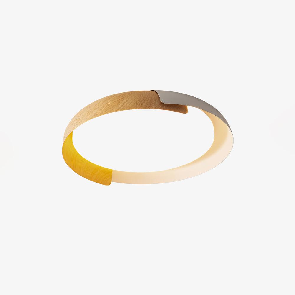 Nomino Ceiling Lamp Round Acrylic Wood Soft Minimalist
