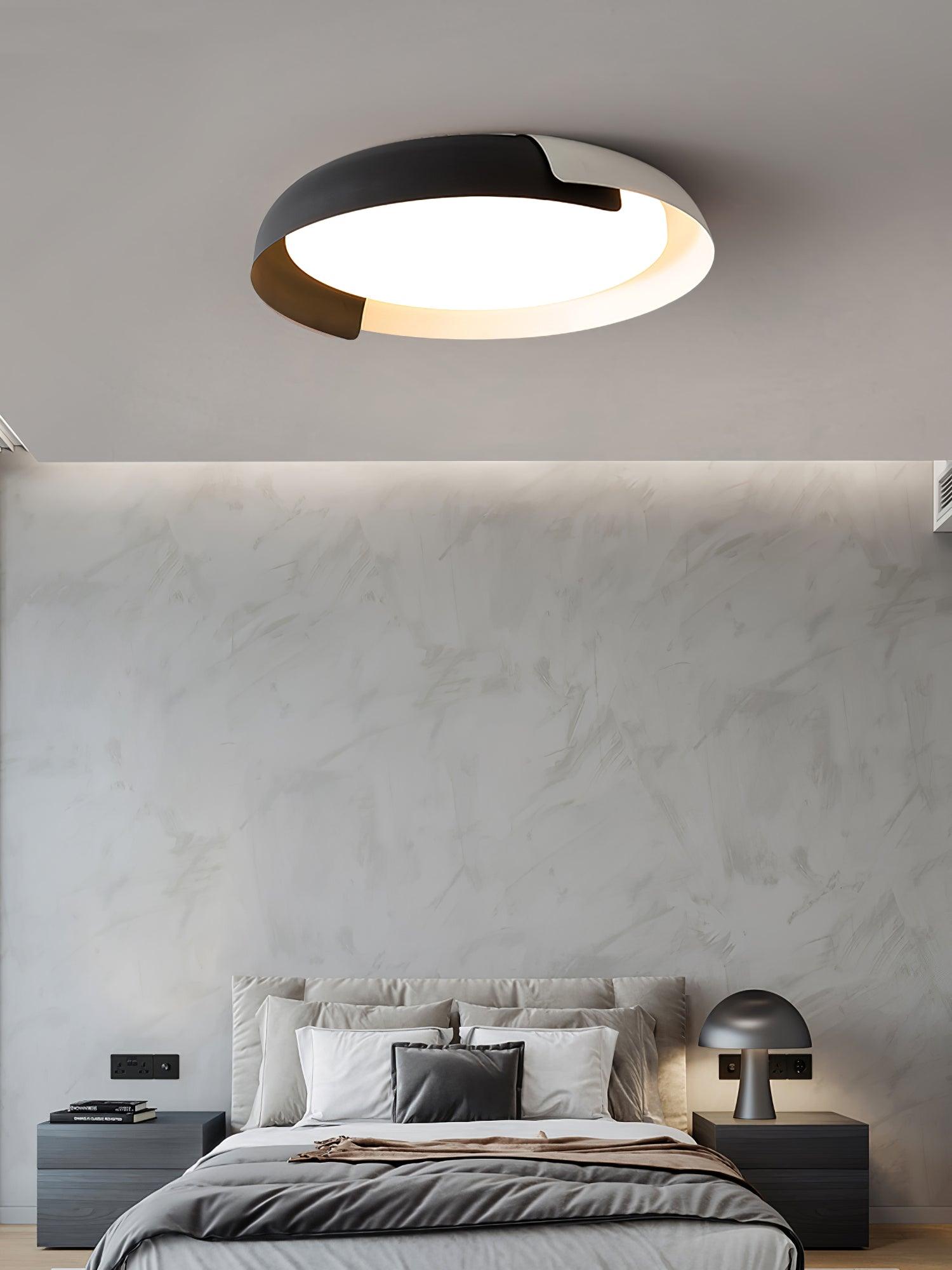 Nomino Ceiling Lamp Round Acrylic Wood Soft Minimalist