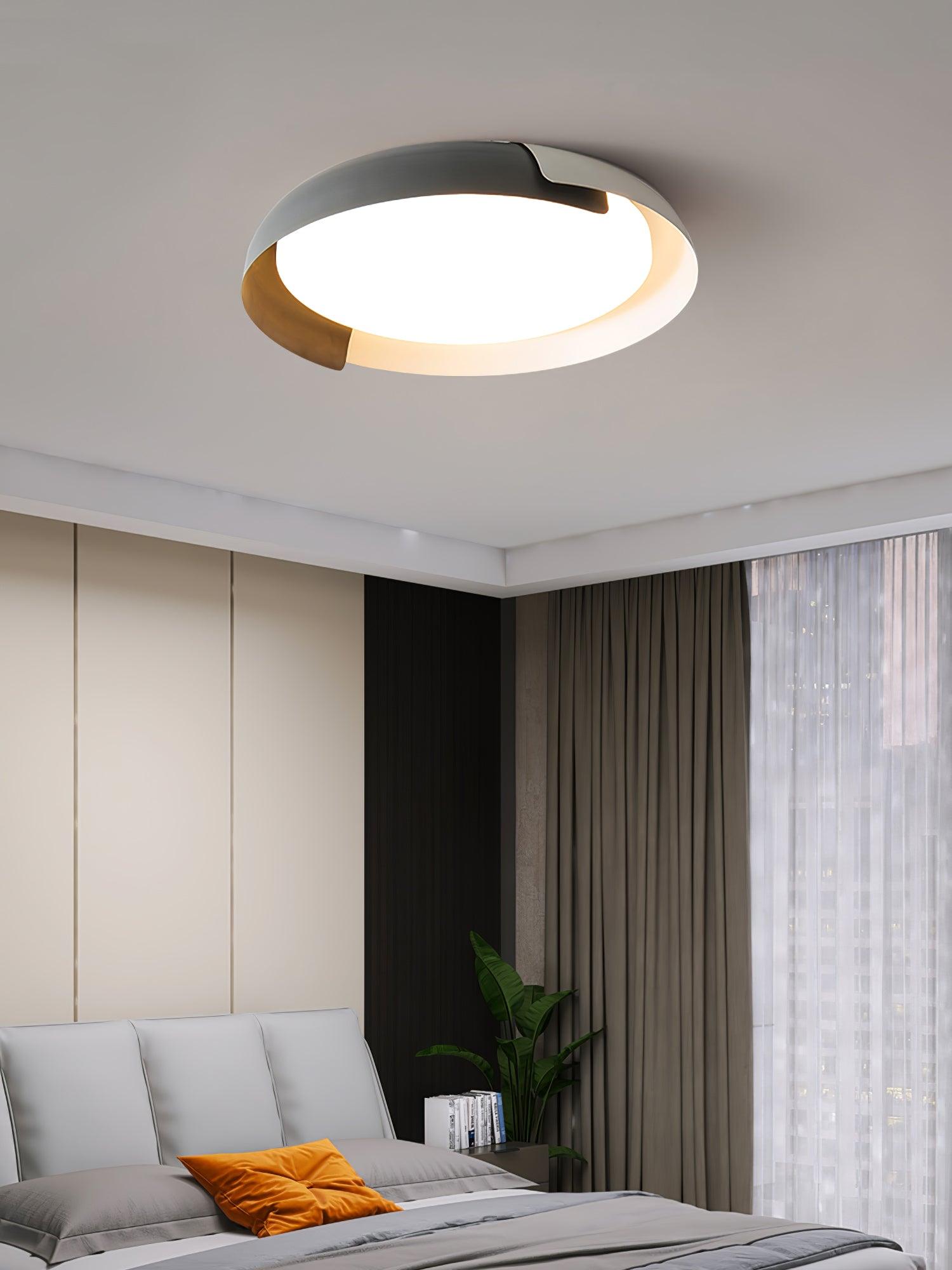 Nomino Ceiling Lamp Round Acrylic Wood Soft Minimalist