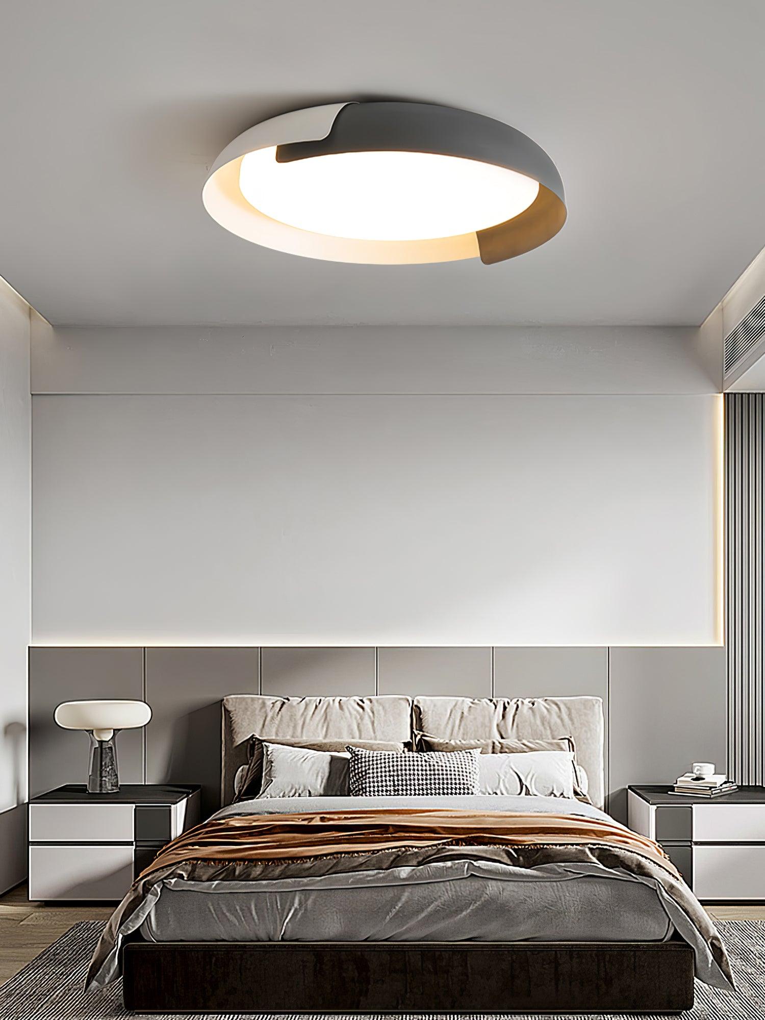 Nomino Ceiling Lamp Round Acrylic Wood Soft Minimalist